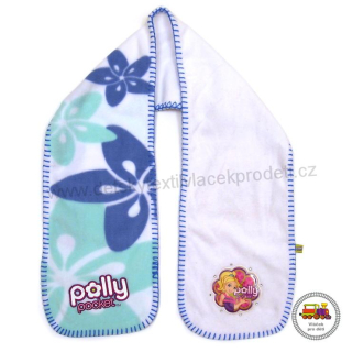 Fleesová šála dvojitá 951-546 Polly Pocket /444/ modrobílá