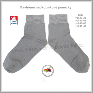 Ponožky nadkotníkové bavlněné světle šedé /954/ Petr vel.boty 39-41