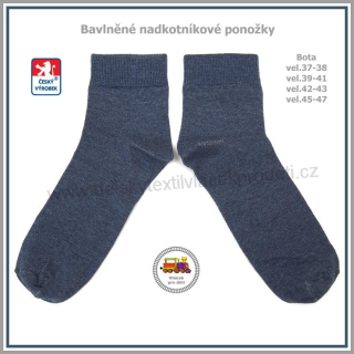 Ponožky nadkotníkové bavlněné jeans /949/ Petr vel.boty 35-38