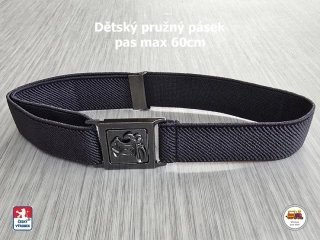 Dětský pásek s kovovou sponou /37/ pružný šedý s motorkou