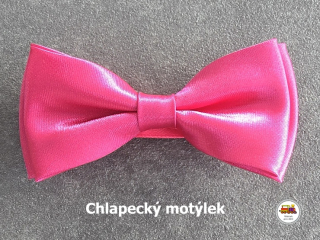Dětský motýlek chlapecký tmavě růžový č.146