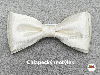 Dětský motýlek chlapecký smetanový č.152