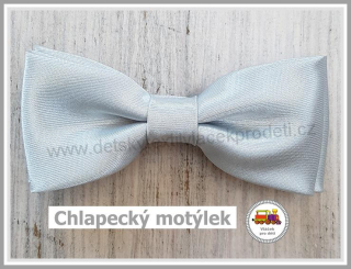 Dětský motýlek chlapecký světle šedý č.153