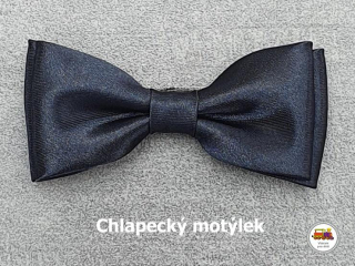 Dětský motýlek chlapecký tmavě šedý č.158