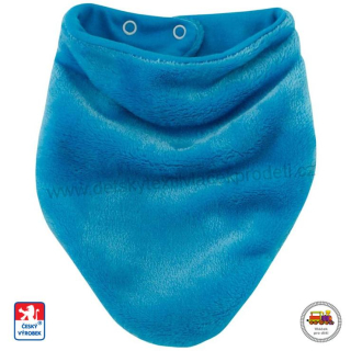 Kojenecký/dětský šátek na krk Magna podšitý bavlnou č. 12 tyrkysový