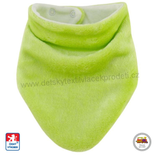 Kojenecký/dětský šátek na krk Magna podšitý bavlnou č. 13 zelený