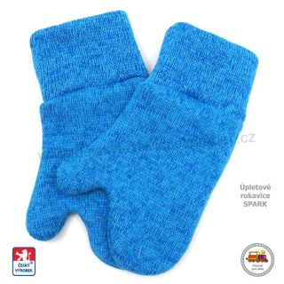 Dětské rukavice úpletové palčáky Spark 17cm /760/ světlejší tyrkys 3-5 let
