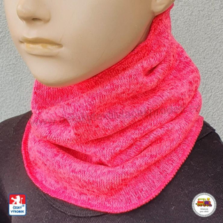 Dětský úpletový zimní nákrčník Spark /409/ neónově růžový vel.L (1-3roky)