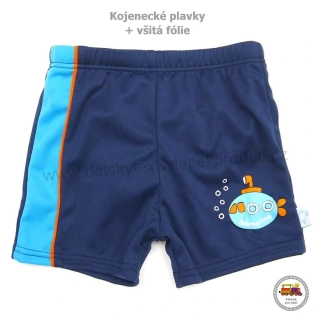 Kojenecké plavky Little Stars / 1/ modré s ponorkou vel. 62-68