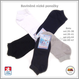 NOVINKA-Ponožky nízké bavlněné Petr vel.boty 35-38, 39-41, 42-44, 45-47