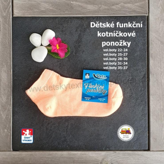 Dětské funkční kotníčkové ponožky Petr /873/ neonově meruňkové vel.25-27