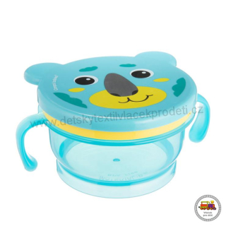 Miska s víčkem a silikonovým otvorem HELLO LITTLE 200ml 51/008 tyrkysová