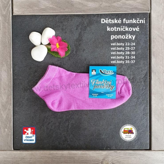 Dětské funkční kotníčkové ponožky Petr /851/ neonově fialové vel.35-37