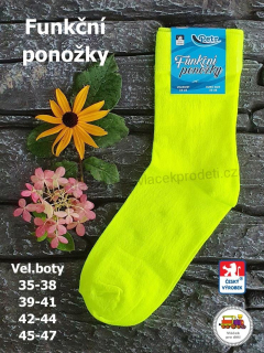 Funkční ponožky Petr /833/ neonově žluté vel.35-38