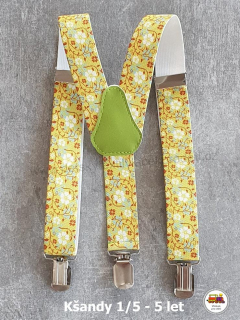 Dětské kšandy/šle Kytička na zelené č.72