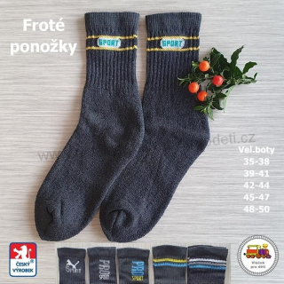 Froté ponožky Petr /804/ tmavě šedé vel.boty 48-50