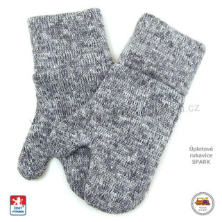 Dětské rukavice úpletové palčáky Spark 15cm /715/ šedé 1-3 roky