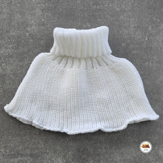 Dětský pletený nákrčník - bílý