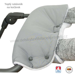 Rukávník ke kočárku /6/ Magna šedá - stříbrná