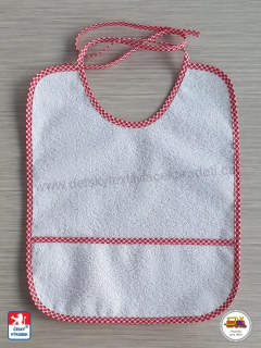 Bryndák froté/PVC česká výroba /č.2/ bíločervený