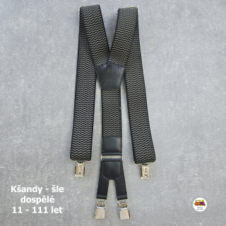 Dospělé kšandy, šle pro velké kluky a holky zelené D27 široké