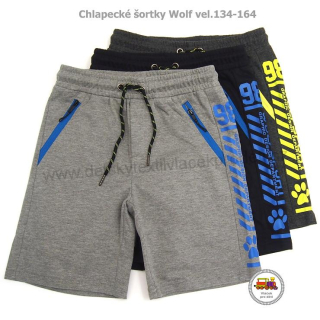 NOVINKA-Chlapecké šortky/kraťasy Wolf T2132B  98 WOLFSPORT vel.134, 140, 146, 152