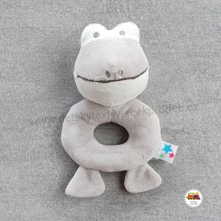 Látkové chrastítko - plyšová Žába FASHY LITTLE STARS