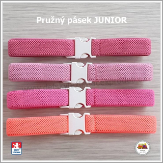 NOVINKA-Dětský pásek pružný JUNIOR odstíny růžové