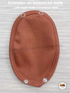 Extendor k prodloužení kojeneckého body /95/ hnědý