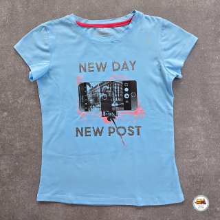 SLEVA-Tričko dívčí Wolf S2212B NEW DAY modré vel.140
