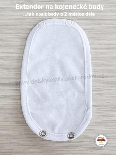 Extendor k prodloužení kojeneckého body /90/ bílý