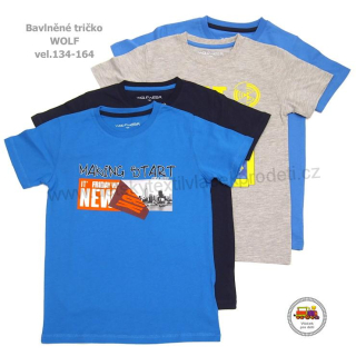 NOVINKA-Chlapecké tričko bavlněné Wolf S2203AB vel.134, 140, 146, 152, 158, 164