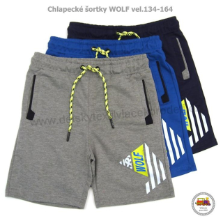 NOVINKA-Chlapecké šortky/kraťasy Wolf T2233A Wolf vel.134, 140, 152, 164