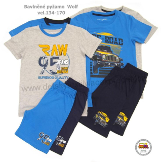 NOVINKA-Chlapecké pyžamo letní Wolf S22262AB vel.134, 140, 146, 152, 158