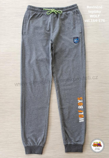 Chlapecké tepláky Wolf T2276D WOLF BOYS šedé vel.176