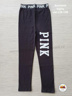 Legíny bavlněné PINK černé vel.158