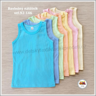 NOVINKA-Dětský nátělník bavlněný vel. 92, 98, 104, 110, 116, 122, 128, 134, 140, 146