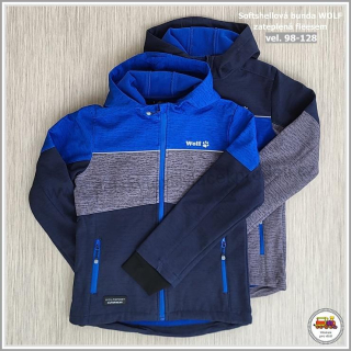 NOVINKA Softshellová bunda zateplená Wolf B2268 vel.98-104, 110-116, 122-128