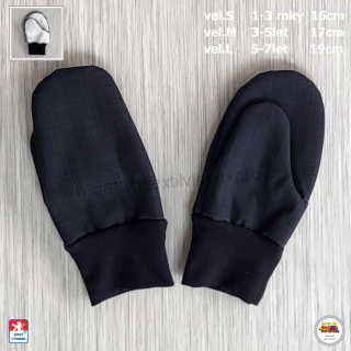 Softshellové rukavice STYLSPARK s kožíškem /vel. L/19cm/621/ černé 5-7 let 