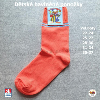 Dětské ponožky bavlněné Petr /19a/ tmavě oranžové vel.31-34