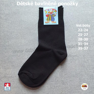 Dětské ponožky bavlněné Petr /18/ černé vel.35-37
