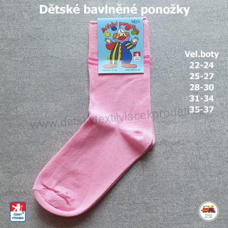 Dětské ponožky bavlněné Petr /14/ světle růžové vel.35-37