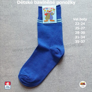 Dětské ponožky bavlněné Petr /04/ středně modré vel.35-37