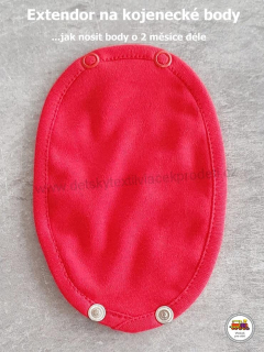 Extendor k prodloužení kojeneckého body /88/ červený
