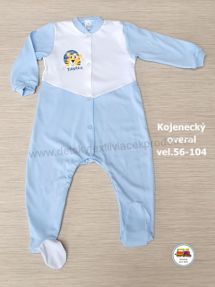 Kojenecký/dětský overal bavlněný /833/ Tygr na světle modré vel. 98