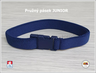 Dětský pásek pružný JUNIOR /21/ tmavě modrý