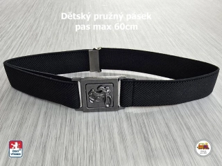 Dětský pásek /39/ černý s motorkou