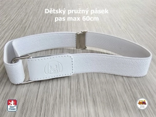 Dětský pásek /40/ bílý s medvídkem