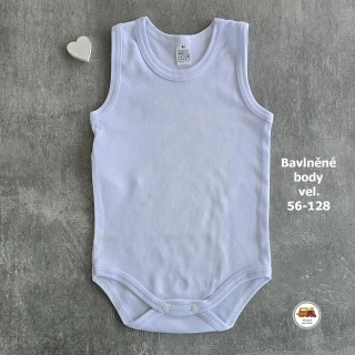 Kojenecké body bavlněné Grafix /654/ bílé nátělník vel.128