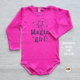 Kojenecké body bavlněné /46/ Růžovofialová MAGIC GIRL vel.128